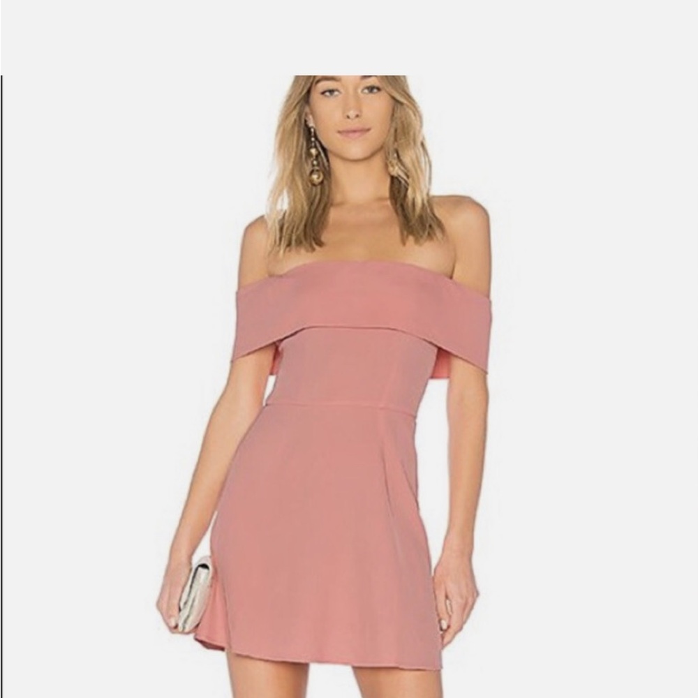 Off-Shoulder Pink Mini Dress